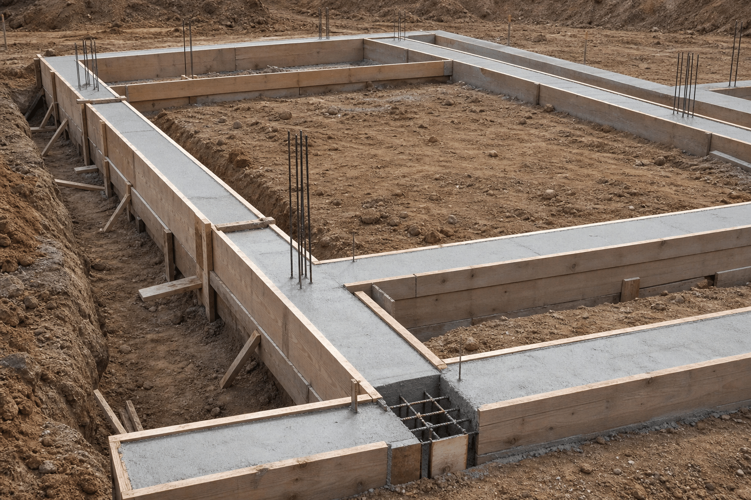 longrine en béton