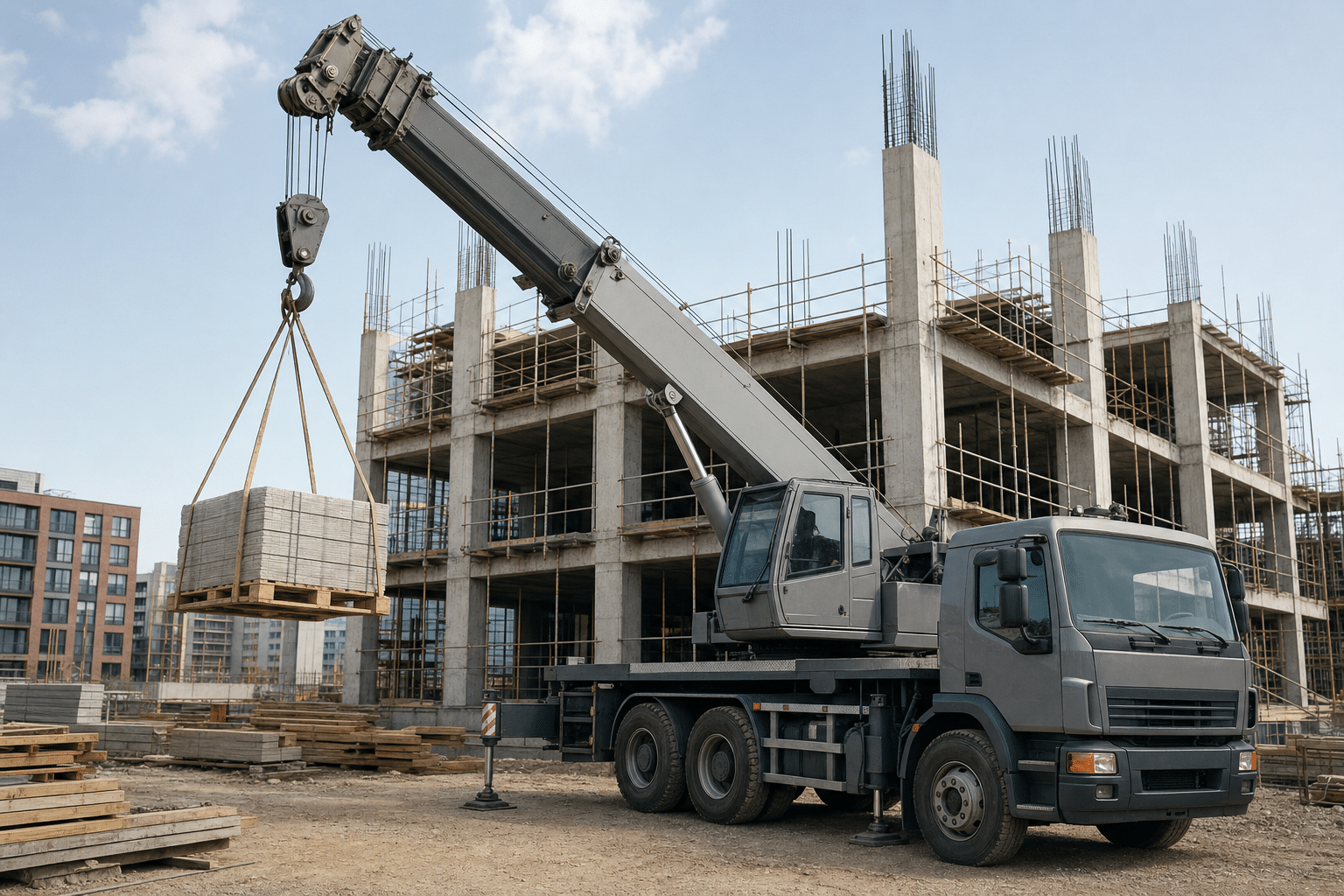camion grue location