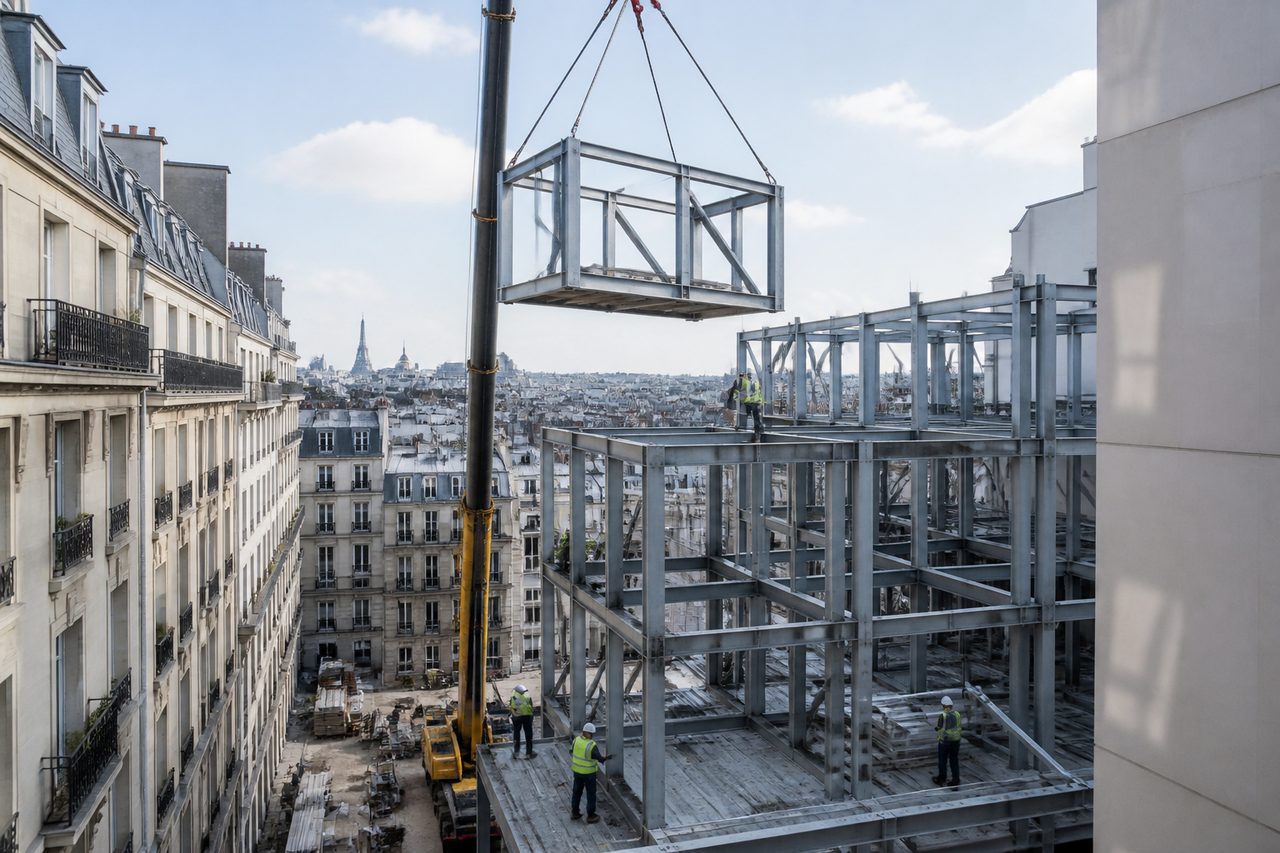 Ossature modulaire métallique à Paris : 6 clés pour un chantier réussi