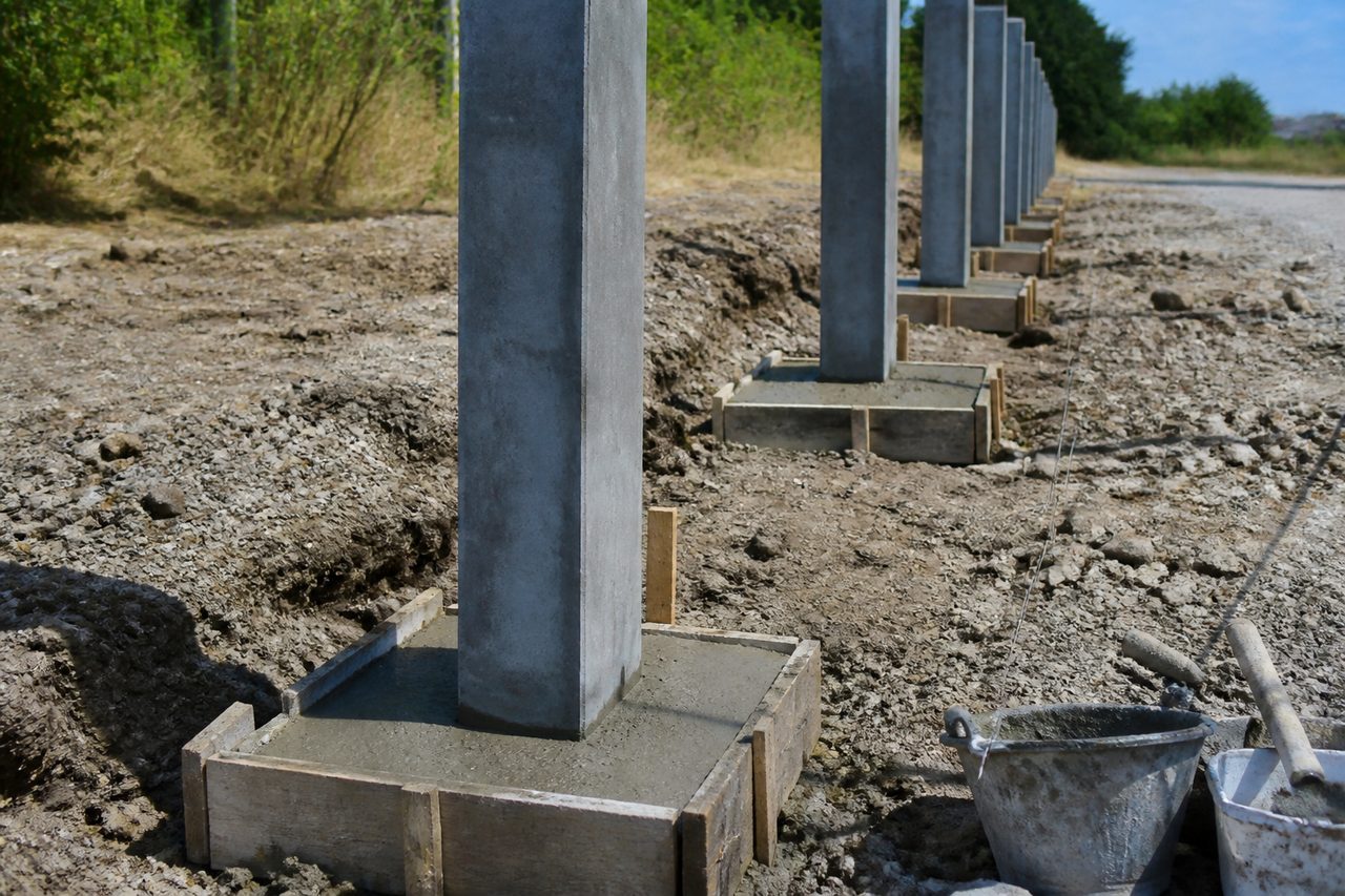 Poteaux en béton: usages, choix, scellement et durée de vie