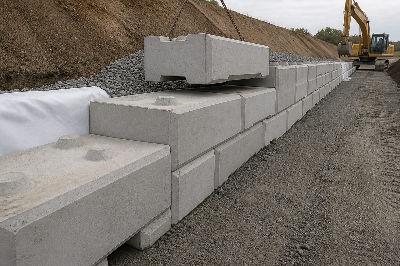 Bloc de beton pour mur de soutenement : 7 étapes de conception